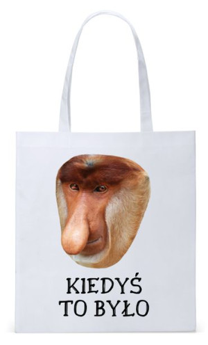 Nosacz Janusz Polak Torba Eco Biała Shopper