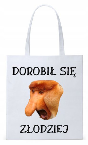 Nosacz Janusz Polak Torba Eco Biała Shopper