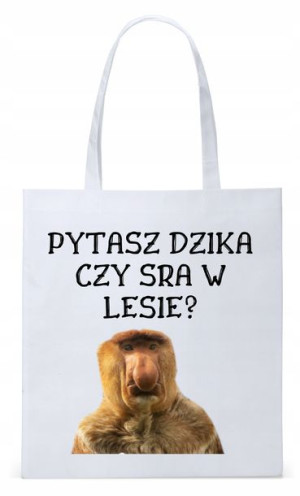 Nosacz Janusz Polak Torba Eco Biała Shopper