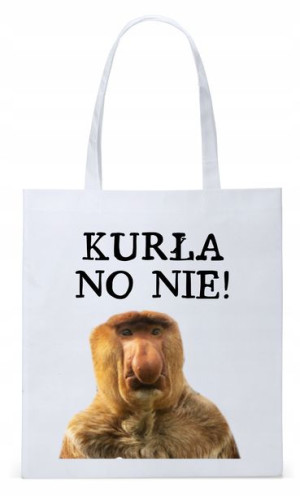 Nosacz Janusz Polak Torba Eco Biała Shopper