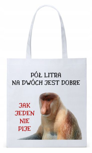Nosacz Janusz Polak Torba Eco Biała Shopper