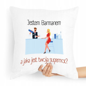 Poduszka Prezent Dla Barmana Jestem Barmanem