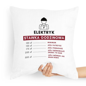 Poduszka Prezent Dla Elektryka Stawka Godzinowa