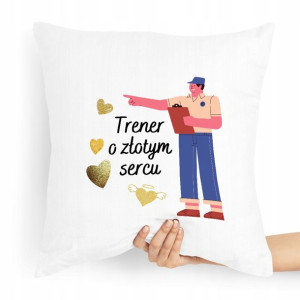 Prezent Poduszka Dla Trenera O Złotym Sercu