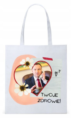 Prezydent Andrzej Duda Torba Eco Biała Shopper
