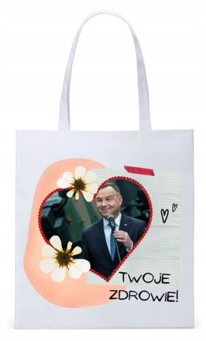 Prezydent Andrzej Duda Torba Eco Biała Shopper