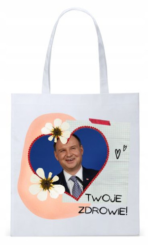 Prezydent Andrzej Duda Torba Eco Biała Shopper