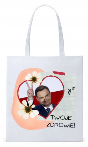 Prezydent Andrzej Duda Torba Eco Biała Shopper
