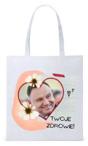 Prezydent Andrzej Duda Torba Eco Biała Shopper