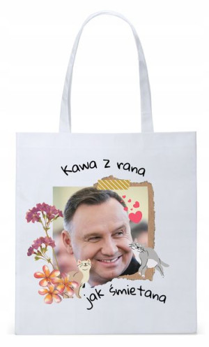 Prezydent Andrzej Duda Torba Eco Biała Shopper