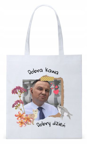 Prezydent Andrzej Duda Torba Eco Biała Shopper
