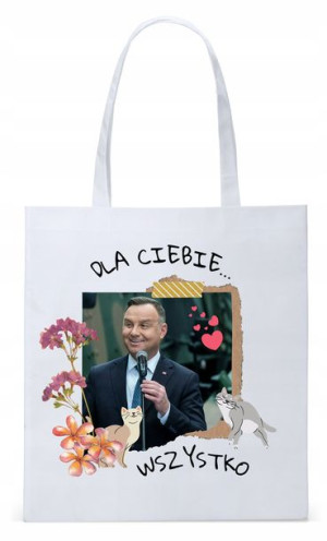 Prezydent Andrzej Duda Torba Eco Biała Shopper