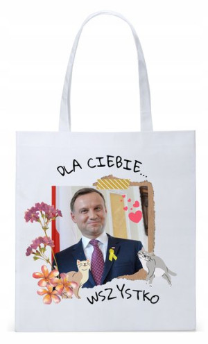 Prezydent Andrzej Duda Torba Eco Biała Shopper