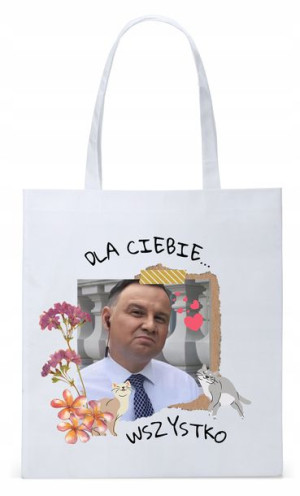 Prezydent Andrzej Duda Torba Eco Biała Shopper