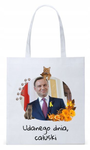 Prezydent Andrzej Duda Torba Eco Biała Shopper
