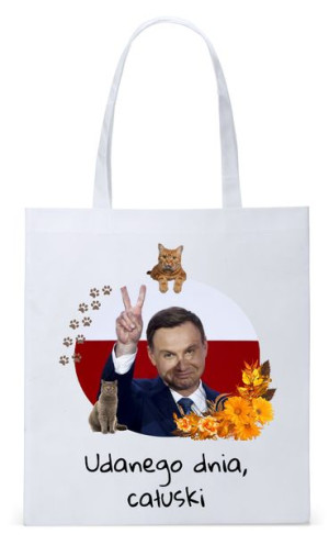 Prezydent Andrzej Duda Torba Eco Biała Shopper