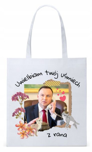 Prezydent Andrzej Duda Torba Eco Biała Shopper