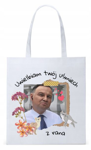 Prezydent Andrzej Duda Torba Eco Biała Shopper