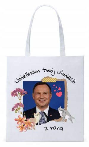 Prezydent Andrzej Duda Torba Eco Biała Shopper