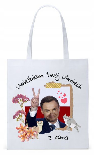 Prezydent Andrzej Duda Torba Eco Biała Shopper