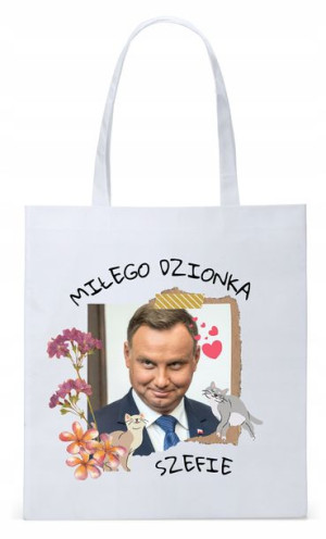 Prezydent Andrzej Duda Torba Eco Biała Shopper