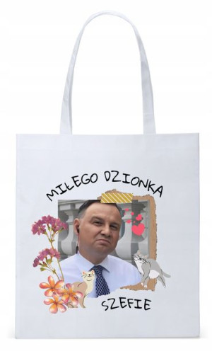 Prezydent Andrzej Duda Torba Eco Biała Shopper