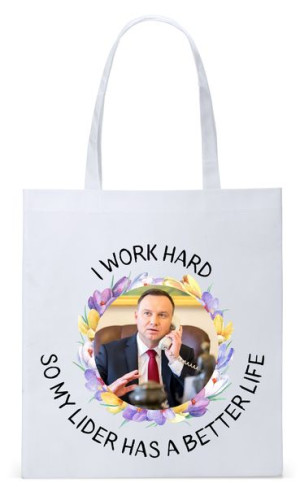 Prezydent Andrzej Duda Torba Eco Biała Shopper