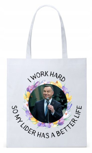 Prezydent Andrzej Duda Torba Eco Biała Shopper