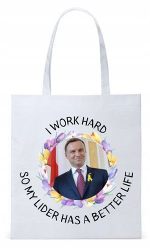 Prezydent Andrzej Duda Torba Eco Biała Shopper