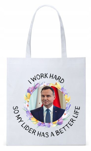 Prezydent Andrzej Duda Torba Eco Biała Shopper