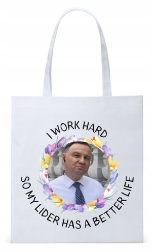 Prezydent Andrzej Duda Torba Eco Biała Shopper