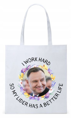Prezydent Andrzej Duda Torba Eco Biała Shopper