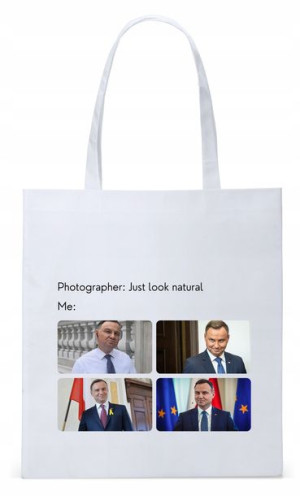 Prezydent Andrzej Duda Torba Eco Biała Shopper
