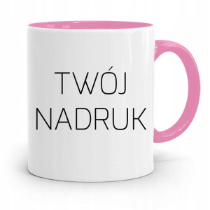 Różowy Kubek Z Własnym Nadrukiem Zdjęciem Logo