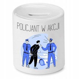 Skarbonka Dla Policjanta Policjant W Akcji Prezent