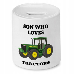 Skarbonka Dla Syna Son Who Loves Tractors Prezent