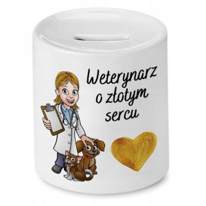 Skarbonka Dla Weterynarza O Złotym Sercu Prezent