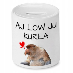 Skarbonka Prezent Walentynki Aj Low Ju Kurła