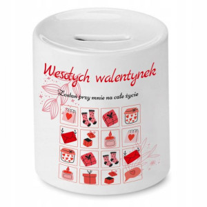 Skarbonka Prezent Walentynki Wesołych Walentynek