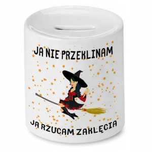 Skarbonka Śmieszna Zabawna Rzucam Zaklęcia Prezent