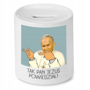 Skarbonka Śmieszny Prezent Jan Paweł Papież Papaj