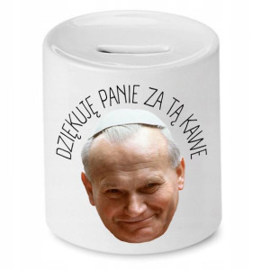 Skarbonka Śmieszny Prezent Jan Paweł Papież Papaj