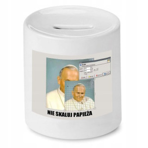 Skarbonka Śmieszny Prezent Jan Paweł Papież Papaj