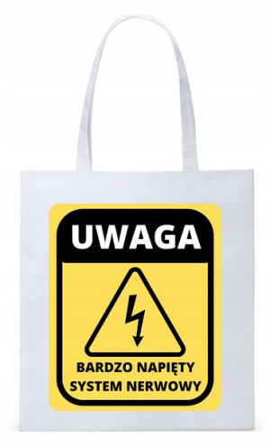 Śmieszny Zabawny Prezent Torba Eco Biała Shopper