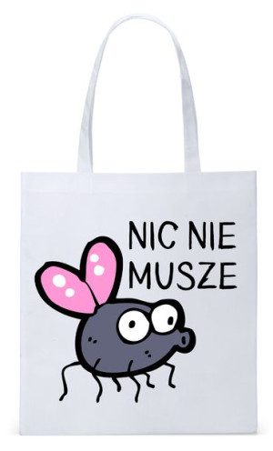 Śmieszny Zabawny Prezent Torba Eco Biała Shopper