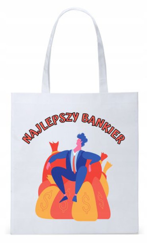Torba Biała Eco Shopper Dla Bankiera Prezent