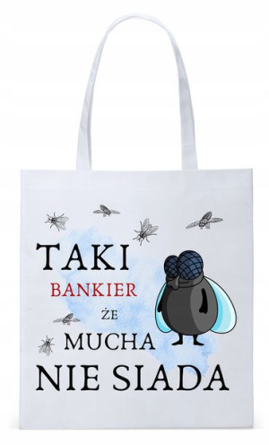 Torba Biała Eco Shopper Dla Bankiera Prezent