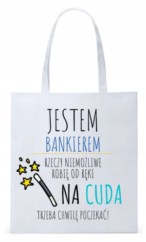 Torba Biała Eco Shopper Dla Bankiera Prezent