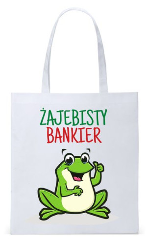 Torba Biała Eco Shopper Dla Bankiera Prezent
