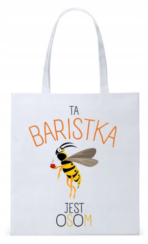 Torba Biała Eco Shopper Dla Baristy Prezent